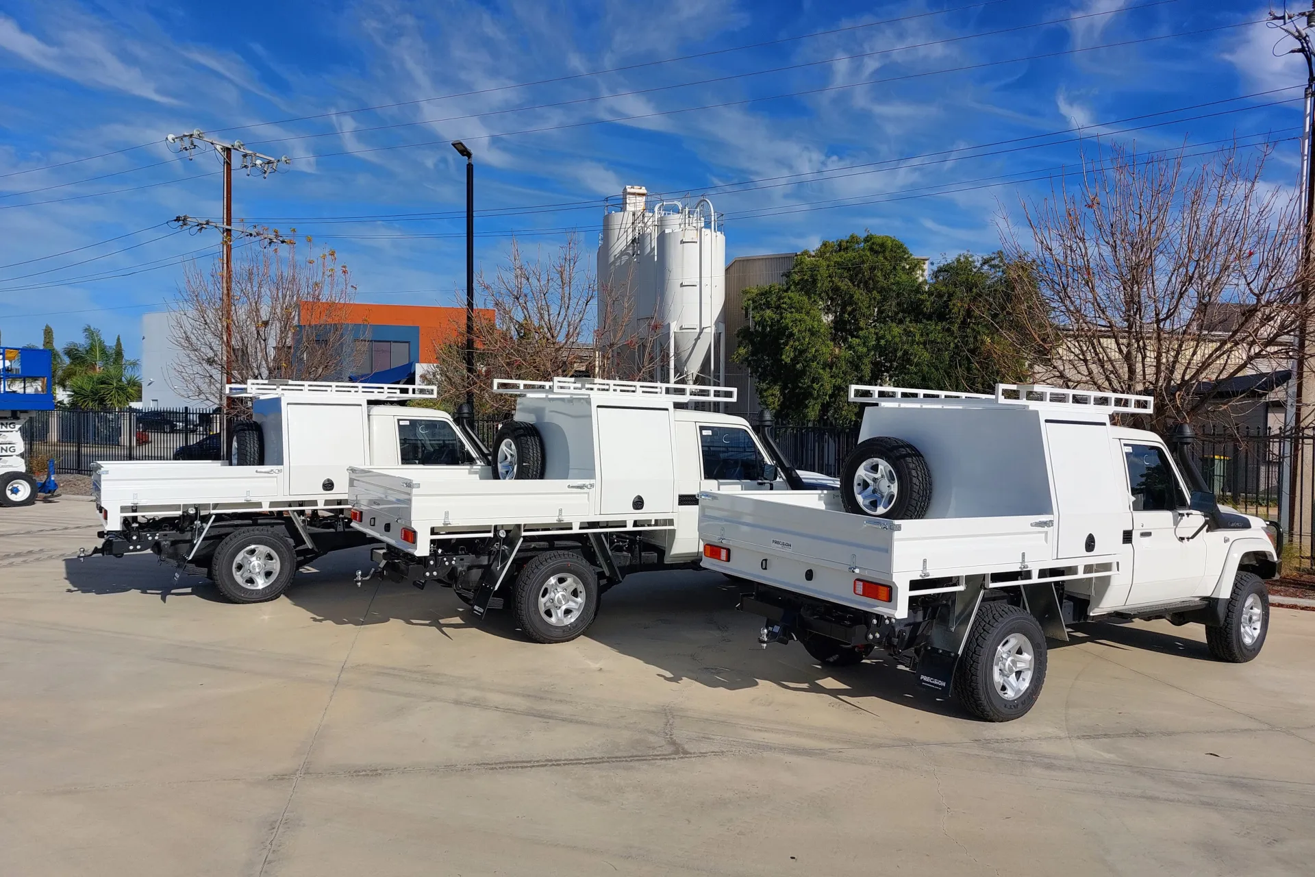 Fleet Service Body 3 Landcruiser quarter canopy and roof racks